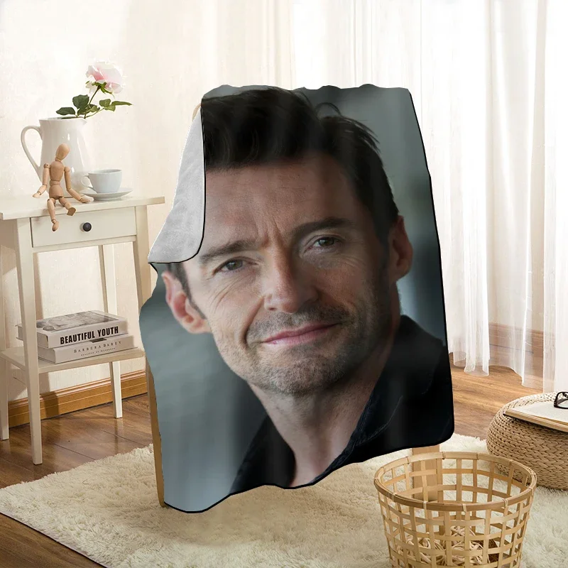 New Hugh Jackman Throw Blanket Personalized Blankets On For The Sofa/Bed/Car Portable 3D Blanket For Kid Home Textile Fabric