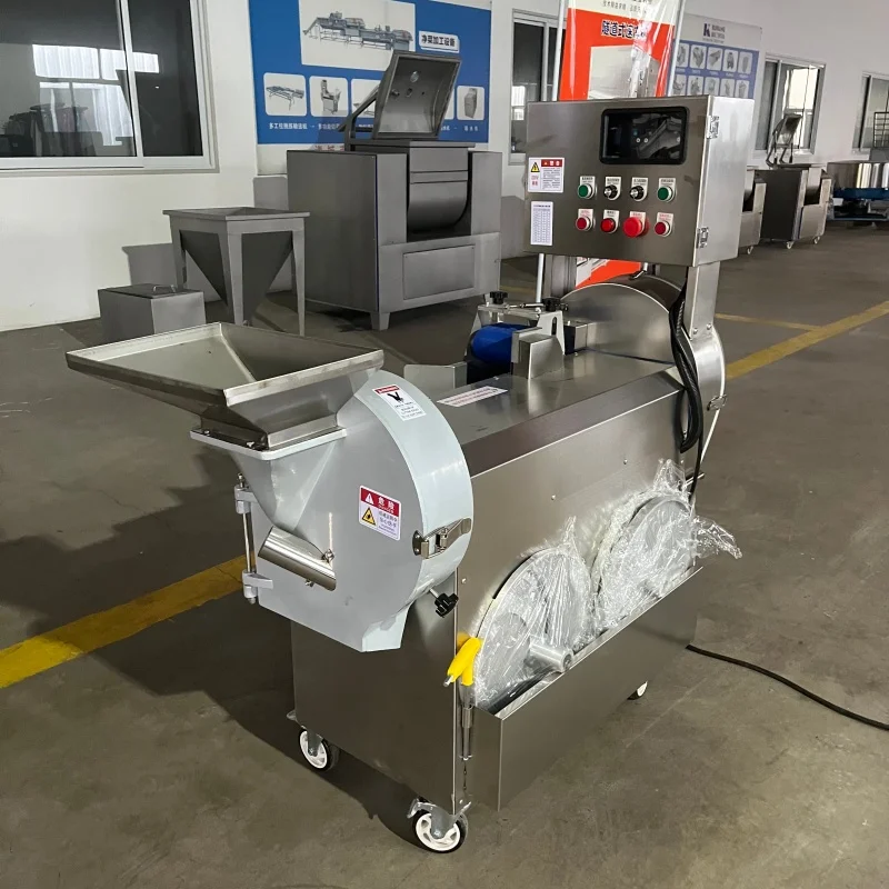 Potato & Vegetable Cutting Machine Slicer Shredder with Motor 304 Stainless Steel for Fruit Processing Plants