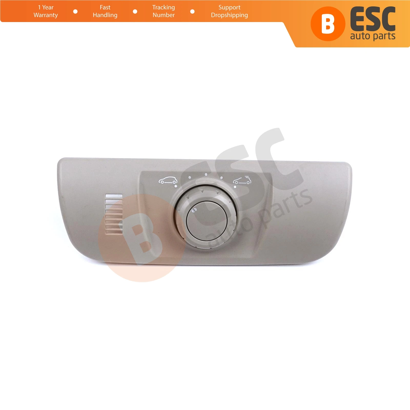 ESC Auto Parts ESR578 Sunroof Control Switch Panel 254500002R Beige for Renault Megane 3 Scenic 3 Laguna 3 Latitude