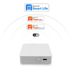 Smart Multi-Mode ZigBee Bluetooth Gateway Hub Wireless Smart Home Appliances Remote Controller Bridge Work with Tuya Alexa