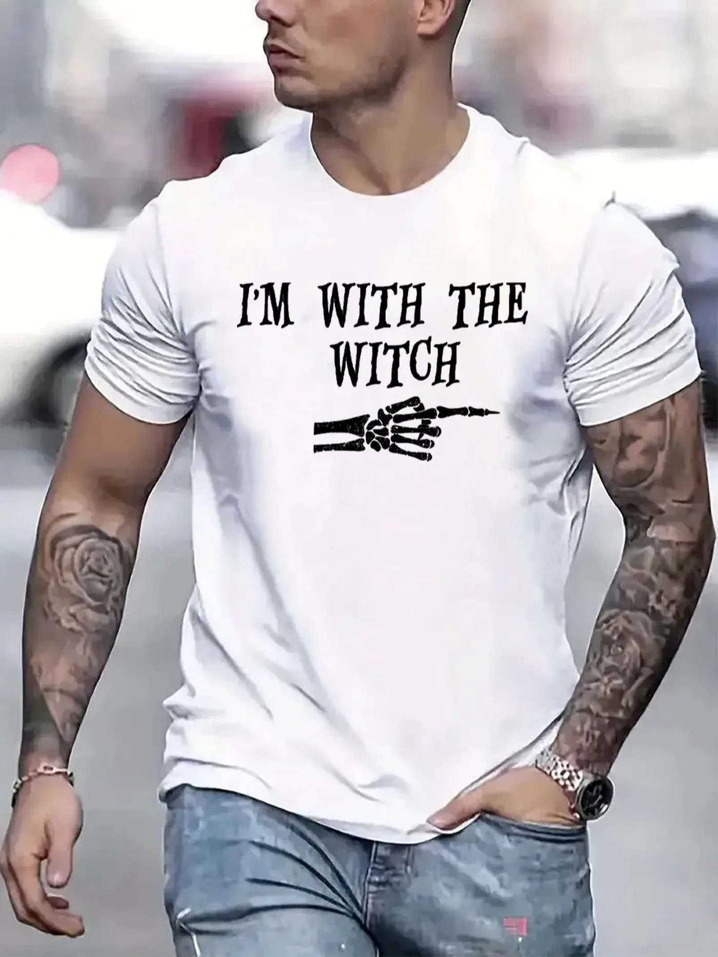 Men Halloween Casual Short Sleeve Tee 1 Pcs 100% Heavy Cotton - Comfortable Crew Neck, Soft Adorable Tees Tops