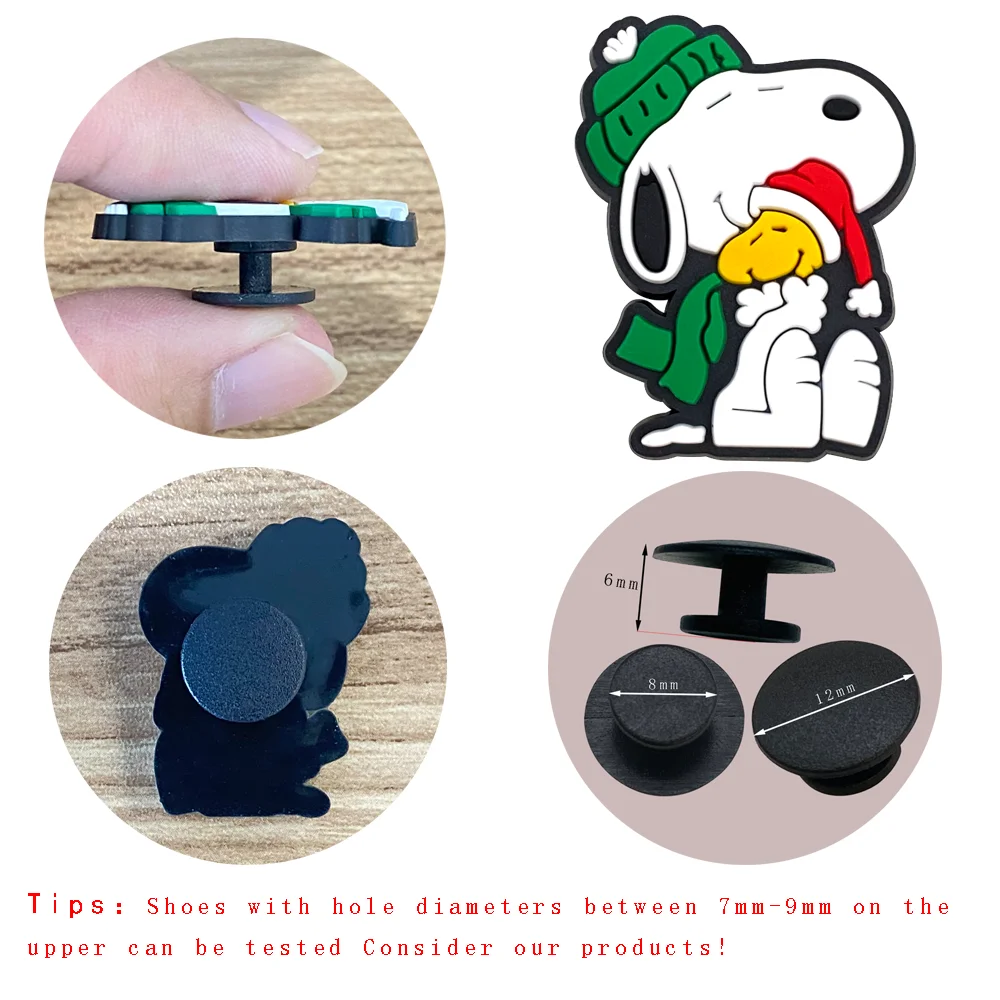 12pcs Snoopy Cartoon Shoe Charms PVC Cute Decor Accessories Set for Clogs Sandals DIY Ornaments Gift image 5
