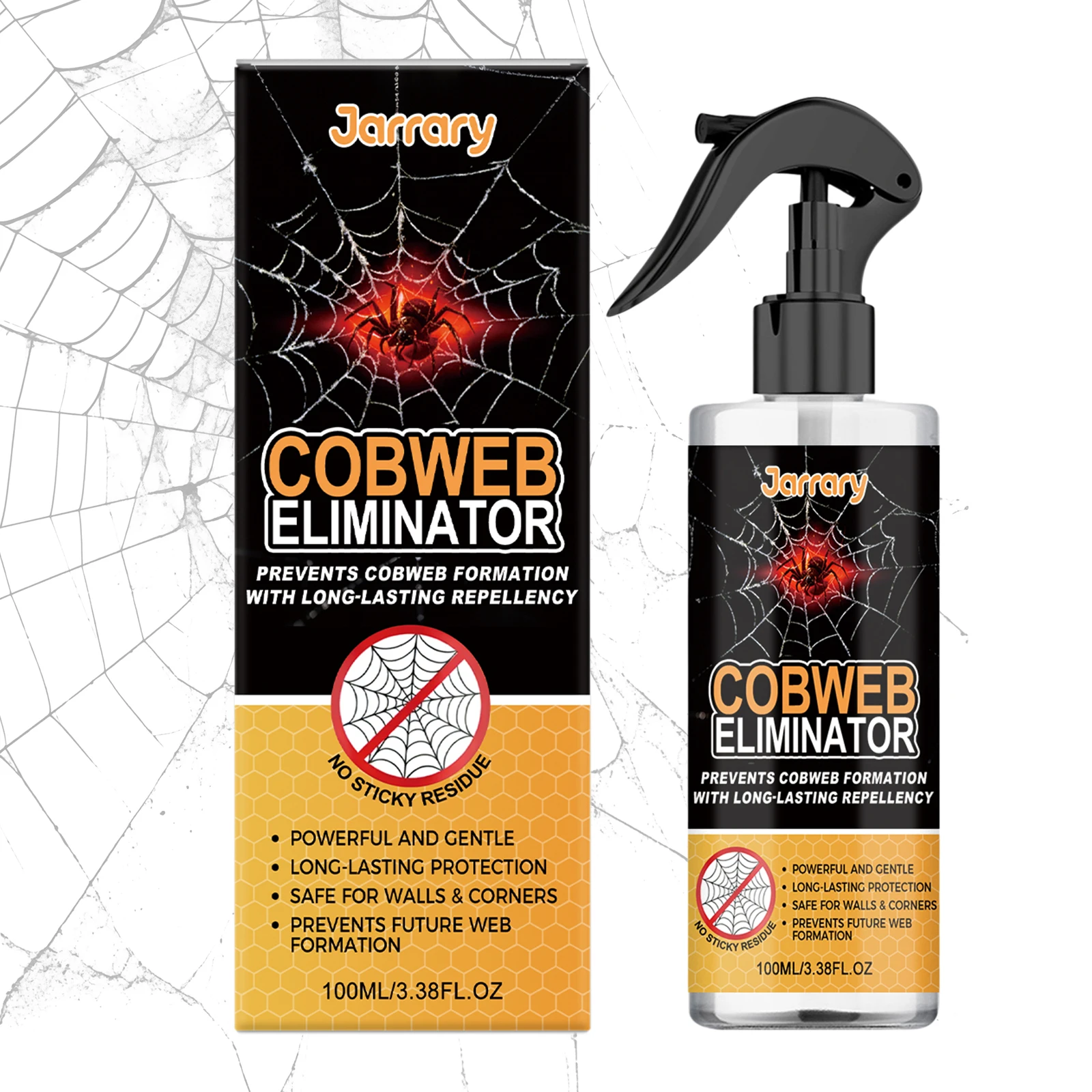 100ML Spider Cobweb Eliminator Long Lasting  Spray Prevent Spiderweb Formation Spider Killer for Indoor and Outdoor Use