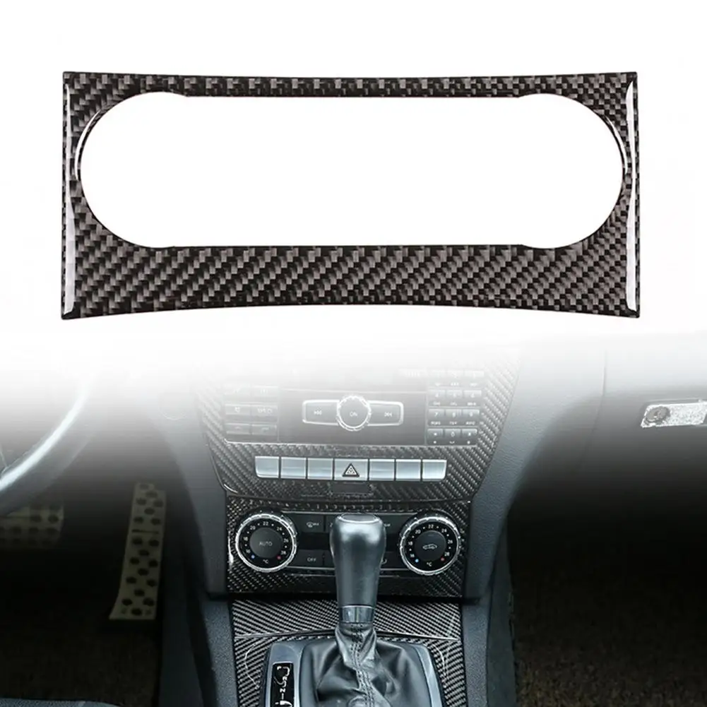 

3K Carbon Fiber Air Conditioner Switch Panel Interior Trim Anti-scratch auto Interior decor for Mercedes-Benz C-class W204 11-13