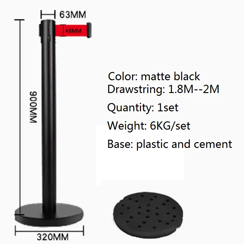 Hotel concierge column One meter line guard railing seat warning cable isolation belt telescopic belt bank queue guardrail party