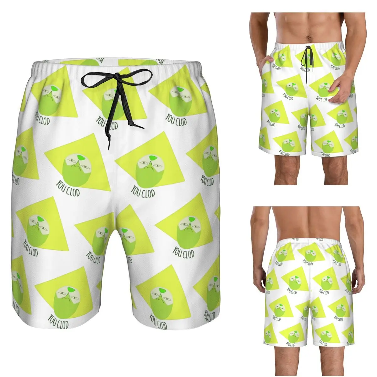 You Clod Peridot Steven Universe Trunks Beach Board Shorts Casual Quick Dry Swim Summer Men Pants