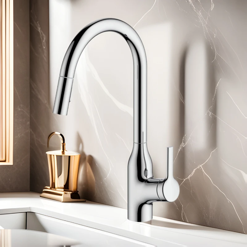 Grifos de lavabo extraíbles en frío y caliente, grifos de lavabo multifuncionales de cocina, extensión giratoria, doble ranura, mejoras para el hogar, Robinet YSSLT
