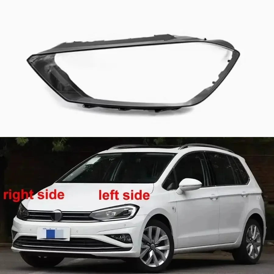 

For Volkswagen VW Golf Sportsvan 2016-2020 Headlight Housing Shell Lamp Shade Lens Transparent Headlamp Cover Plexiglass