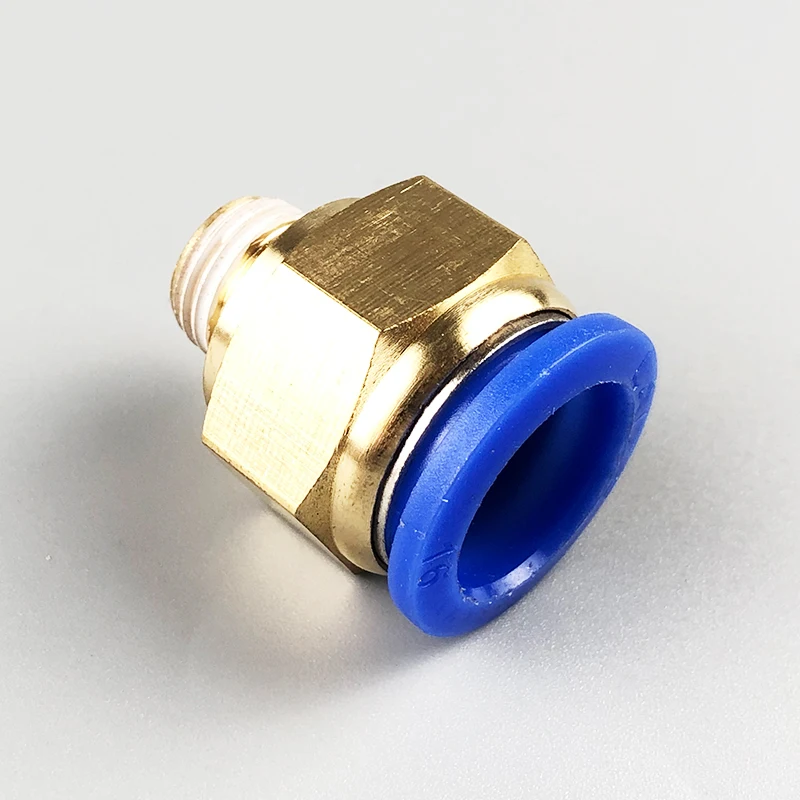 5PCS Pneumatic Air Connector Fitting PC 4mm 6mm 8mm 10mm 12mm Thread 1/8 1/4 3/8 1/2 Hose Fittings Pipe Quick Connectors