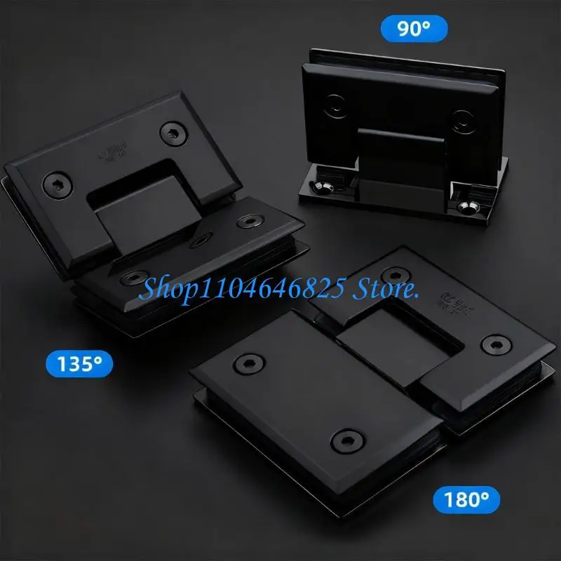 

2Pcs Frameless Glass Door Hinge Stainless Steel Shower Door Hinge With Gaskets Glass Door Cabinet Clip Easy Installation