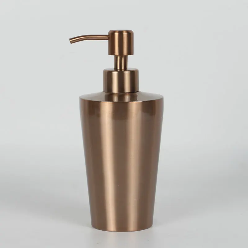 350ML Stainless Steel Soap Dispenser Bottle Rose Gold Silver Hand Sanitizer Bathroom Kitchen Hotel Liquid Lotion Soap Dispenser