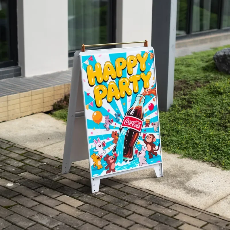 Vertical floor-to-ceiling display board Foldable double-sided kt board Poster display stand customization