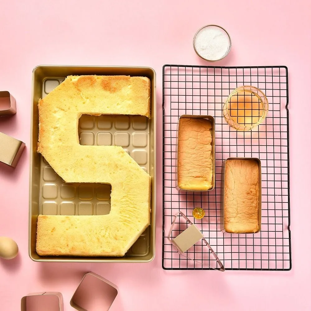 10 قطعة أداة الخبز غير عصا الأبجدية عدد مقلاة خبز سهلة التشكيل لتقوم بها بنفسك قالب الكعكة الكربون الصلب صينية الخبز فرن