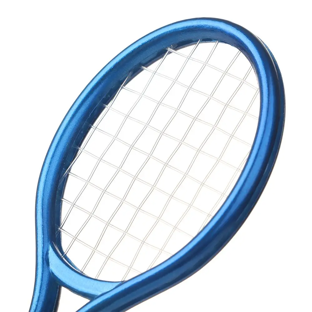 Children Garden Gift Dollhouse Accessory  House Tennis Mini Tennis Racket&Ball Miniature Tennis Racket Sport Tennis Model