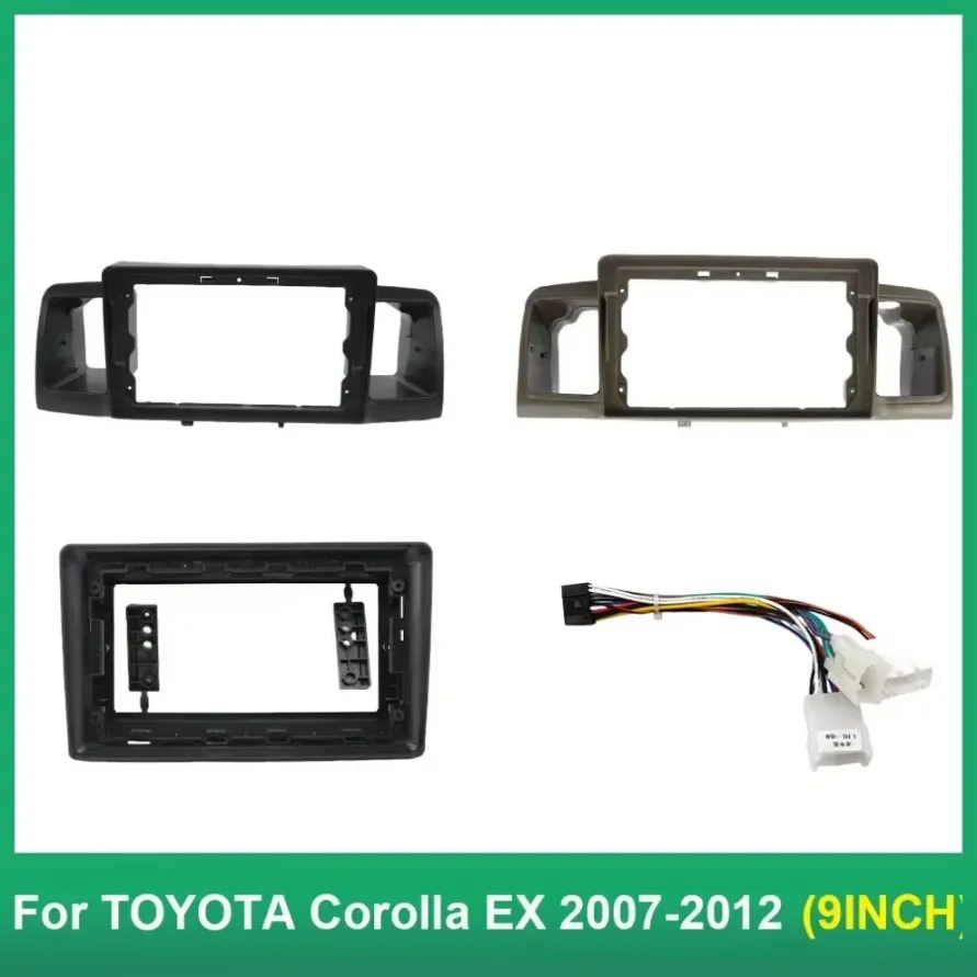 9 inch Car Radio Fascia Panel For TOYOTA Corolla EX 2007-2012 2013+ Stereo Dash Frame