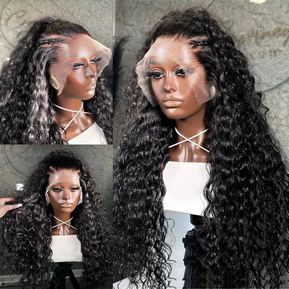 13x4 13x6 Deep Wave Curly Frontal Wig 360 HD Lace Frontal Human Hair Wig Wave Water Human Hair wigs Lace Frontal Wigs For Women