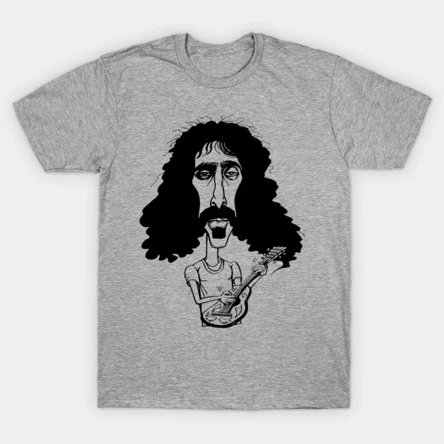 

Frank Zappa in guitar T-shirt Grey Cotton Unisex All Sizes 77