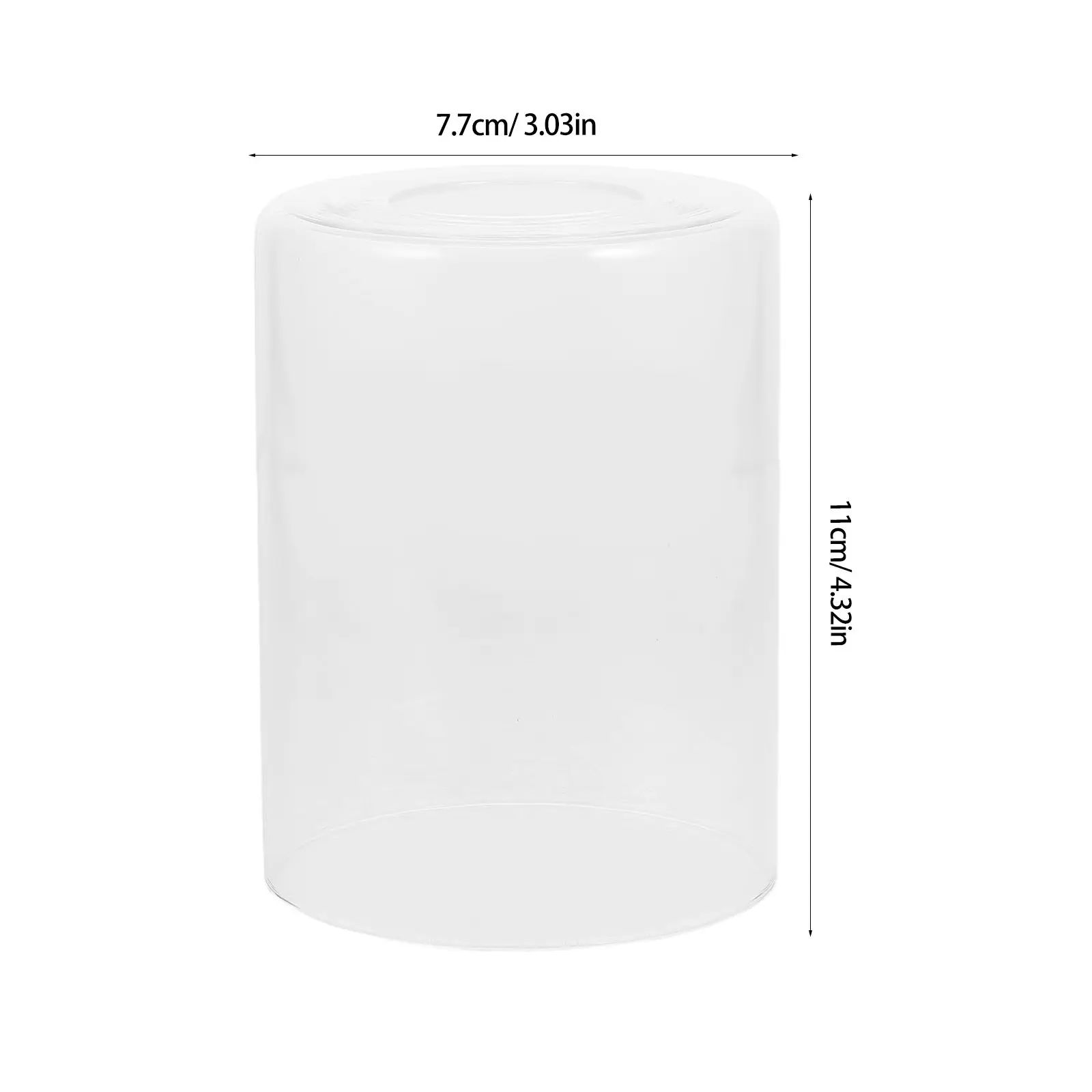 Transparent Glass Cylindrical Lampshade for Light Fixtures High Light Transmittance Modern Minimalist Design Easy Install Home