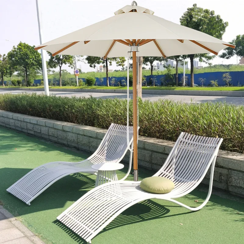 

Outdoor Aluminum Alloy Sunshade Umbrella with Waterproof Design for Beach and Pool Use American Style