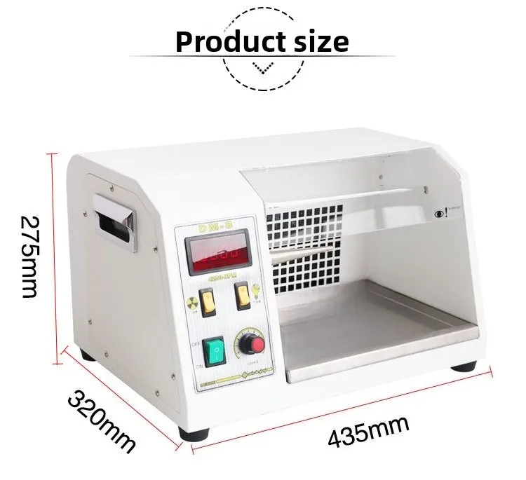 DM-8 Desktop Cloth Wheel Polishing Machine Variable Frequency Adjustable Speed Jewelry Metal Mirror Finish