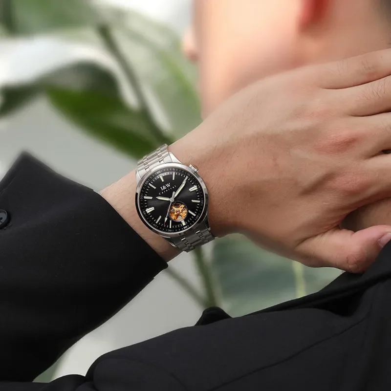 IW カーニバル機械式腕時計自動運動サファイアミラー高級アクセサリー男性用発光防水メンズ腕時計