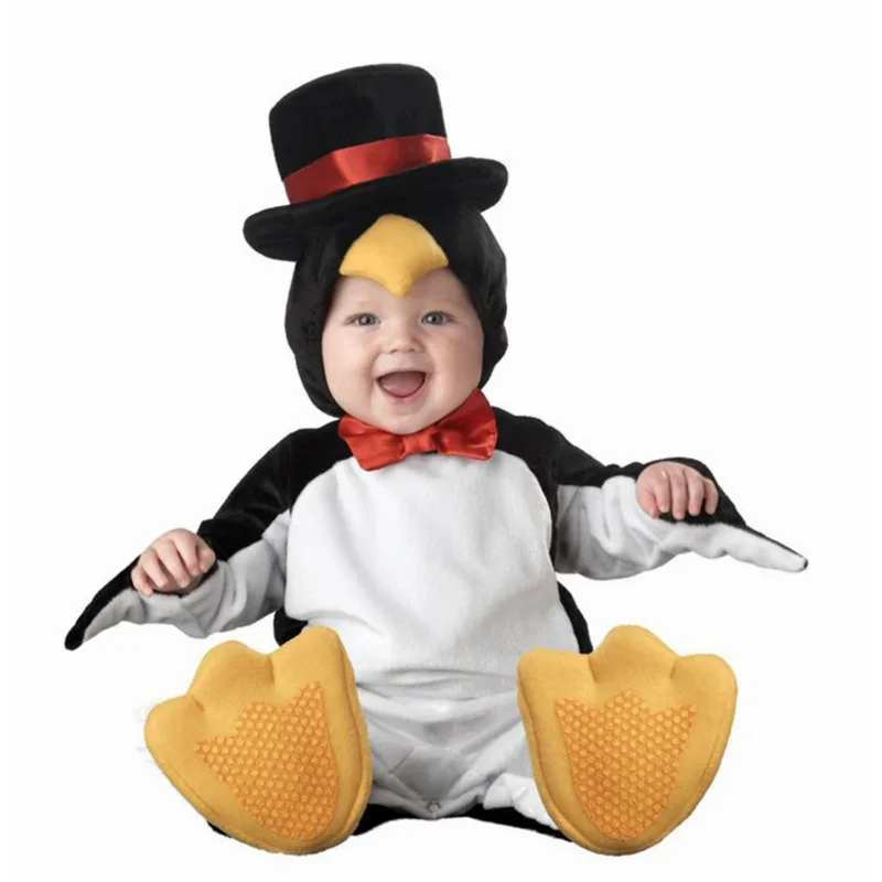 Pinguïn Kostuum Voor Baby Jongen Meisje Dier Cosplay Halloween Kleding Anime Pak Schattige Onesie Kigurumis Festival Chiristmas Outfit