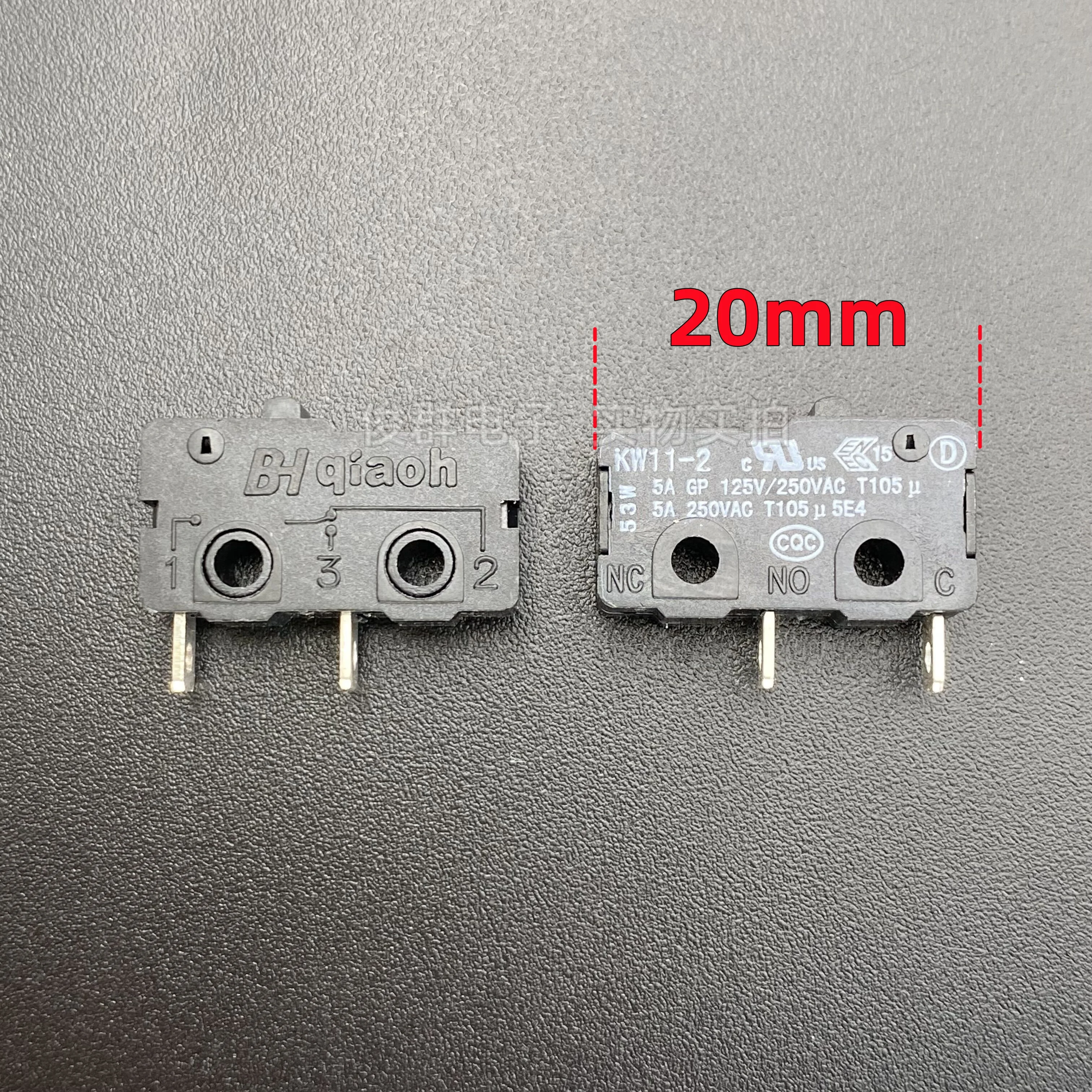 20pcs/ KW11-2T micro switch 2-pin mechanical equipment travel limit light touch detection button button