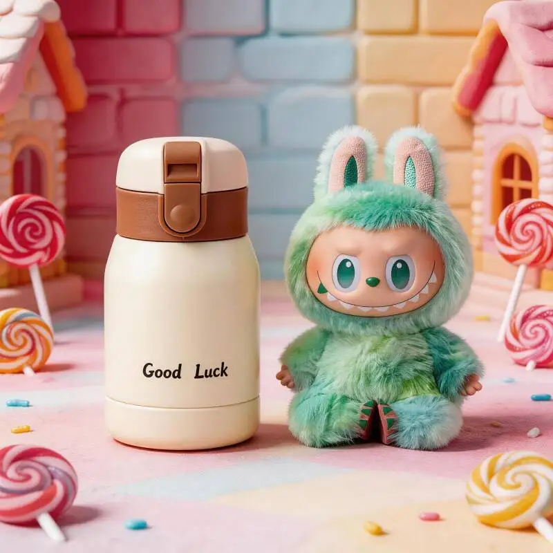 

POP MART THE MONSTERS Forward High Energy Series LABUBU Doll Outdoor Use Insulated Flask Travel Thermos Cup