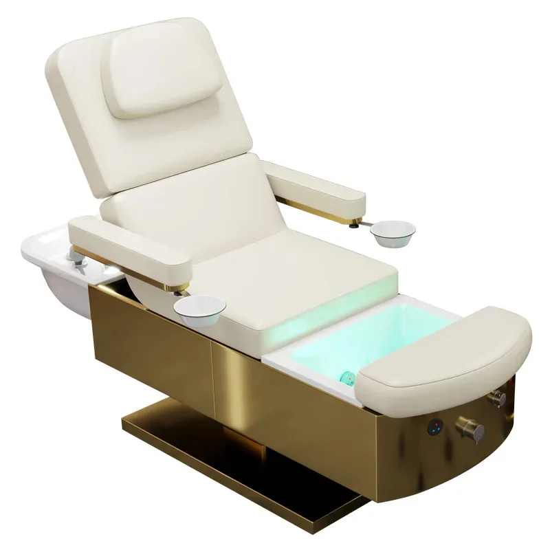 

Luxury Full Body Massage Pedicure Spa Chair Electric Head Spa Shampoo Bed and Peiducre