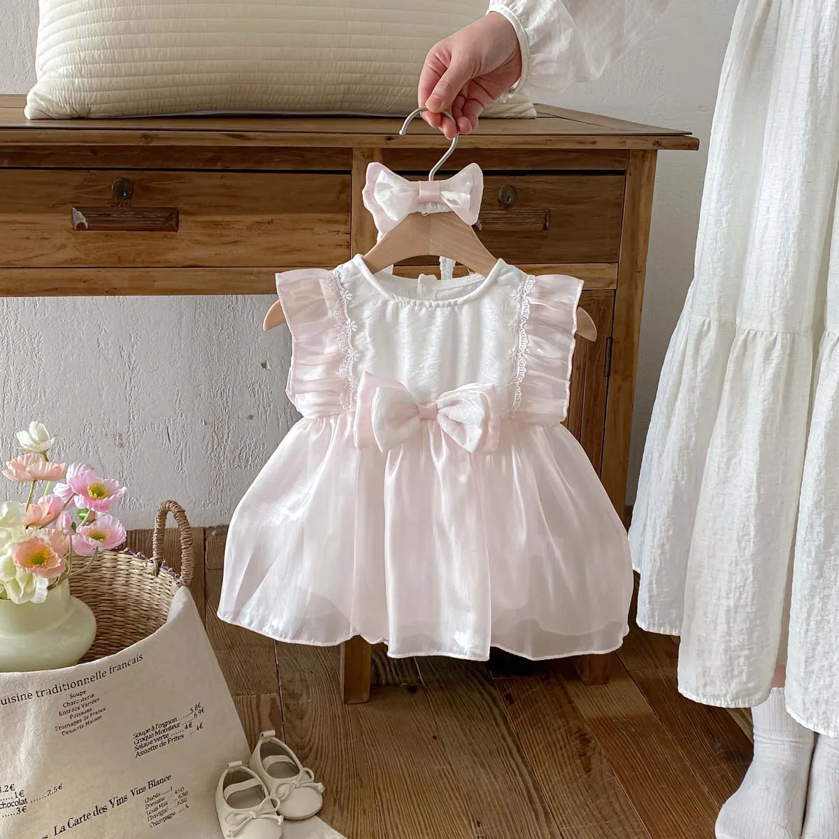 Baby Bag Fart Clothes Summer Girl Baby Super Cute Full Moon Hundred Day Banquet One Year Old Dress New Style