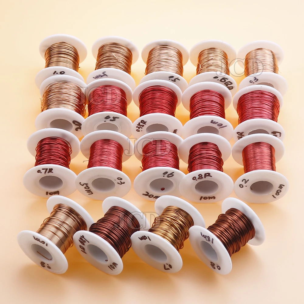 1 لفة الأسلاك النحاسية 0.2 ~ 1.0 مللي متر كابل الأسلاك النحاسية سلك المغناطيس الأسلاك المطلية بالنحاس سلك لف النحاس بالمينا