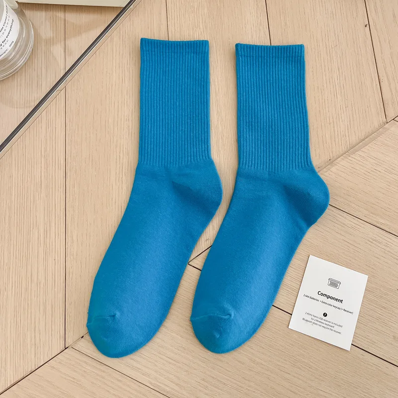 1 Paar Damensocken, rot, weiß, schwarz, Söckchen, atmungsaktiv, sportlich, bequem, einfarbig, Baumwolle, Bodensocken für Mädchen, Strumpfwaren – Detail 38