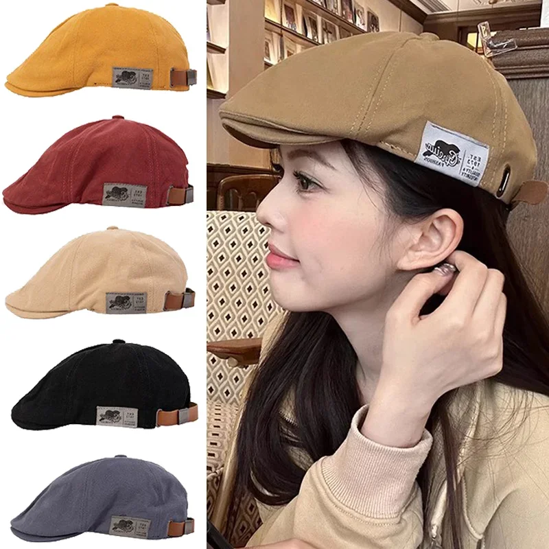 New Fashion Cotton Caps Hats Berets British Western Style Ivy Classic Autumn Winter Caps for Men Woman Vintage Linen Berets Caps