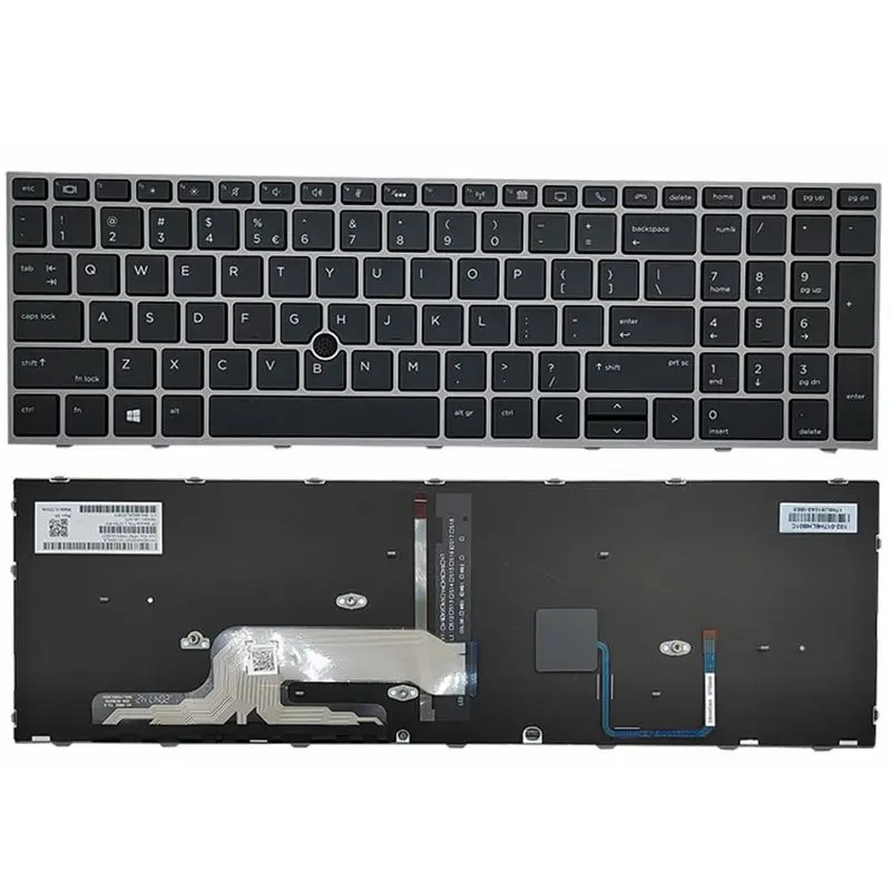 لوحة مفاتيح كمبيوتر محمول جديدة أمريكية/روسية لـ HP ZBOOK 15 G5/15 G6 ZBOOK 17 G5/17 G6 مع إضاءة خلفية