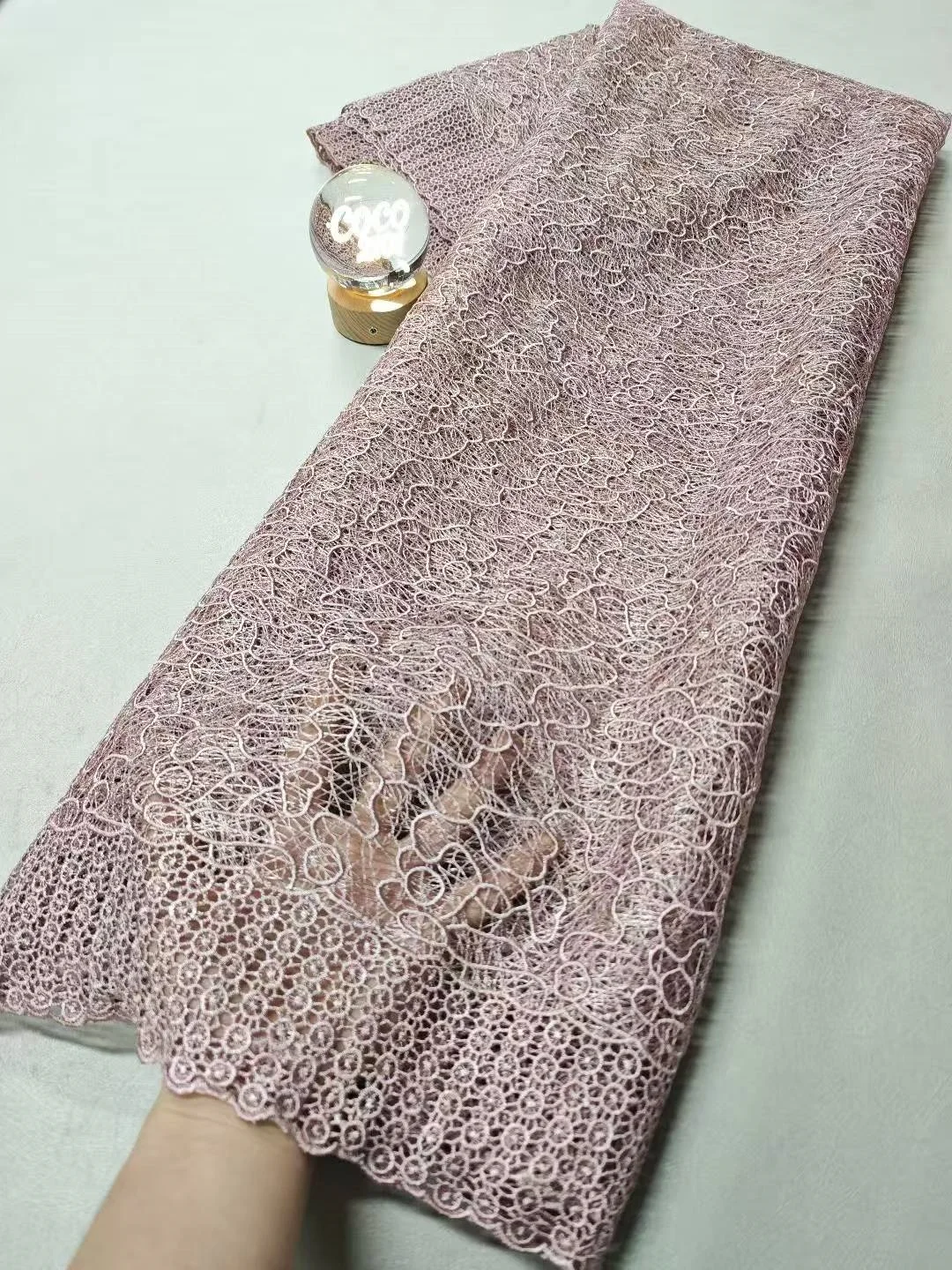 

Высококачественная африканская нигерийская хлопковая тюлевая кружевная ткань с пайетками, водорастворимая, 5 ярдов, для пошива праздничных платьев, XL184