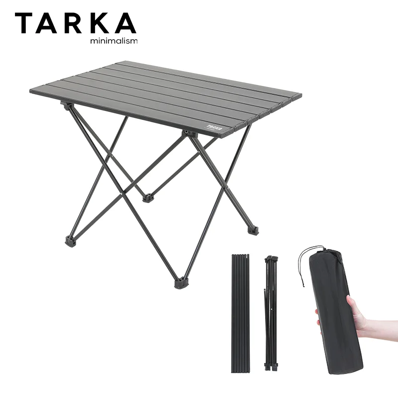 Mesa plegable para acampar TARKA, escritorio de aluminio ultraligero y plegable, mesa extraíble para pícnic al aire libre, pesca y jardín