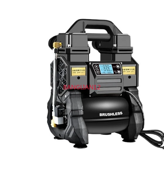 

Brushless variable frequency air compressor, oil-free silent air pump small 220v woodworking high pressure paint air compressor