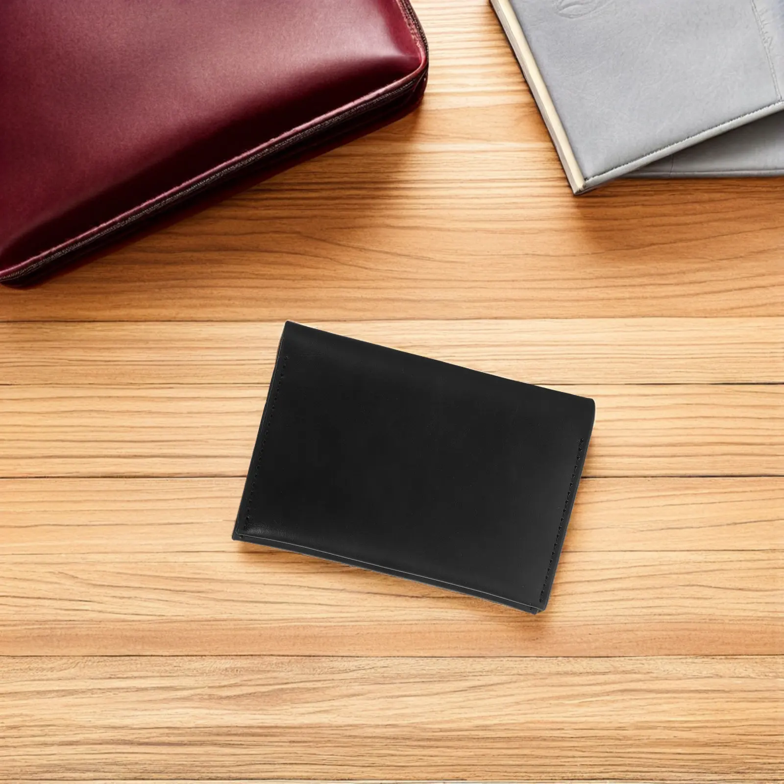 Compact Men's Card Holder Wallet Business Card Organizer Multi-Slot Wallet for Travel Business Meetings