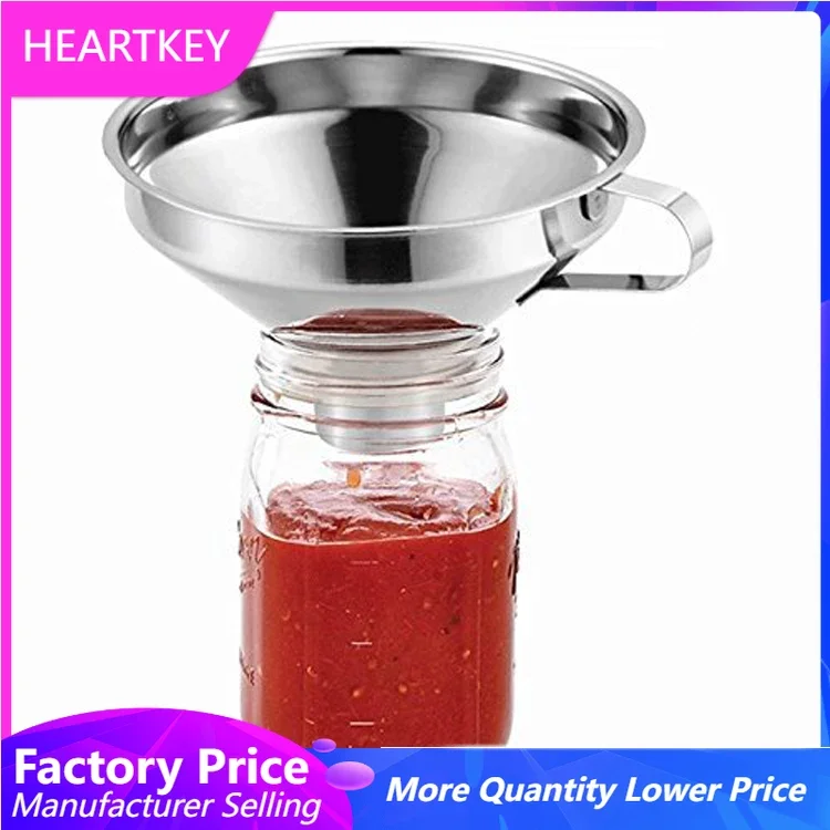 

Stainless Steel Wide Mouth Funnel, Kitchen Gadgets, Strainer Filter, Canning, Wine, Oil, Jam