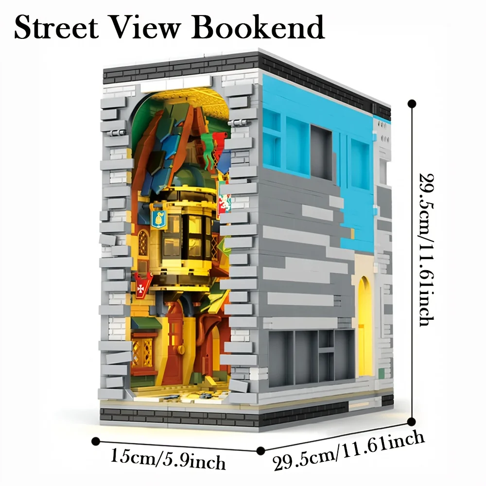 Creative Europe Book Of Market Stand Assembly Building Block Model Collectible Home Decoration Christmas Gift 3260pcs