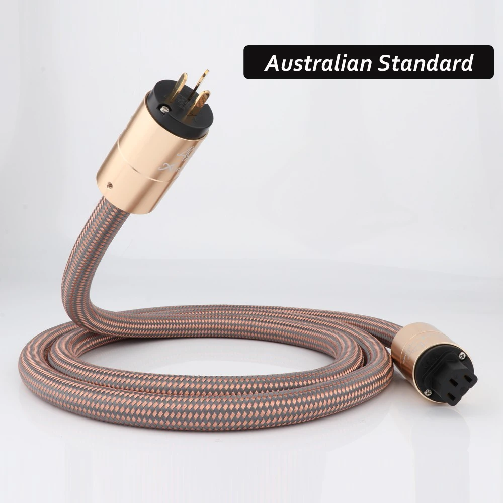 HI-End AU Power Cable Australian Standard Power Cable Schuko Accuphase Power Cord CD Amplifier AC Mains Power CableEU Schuko