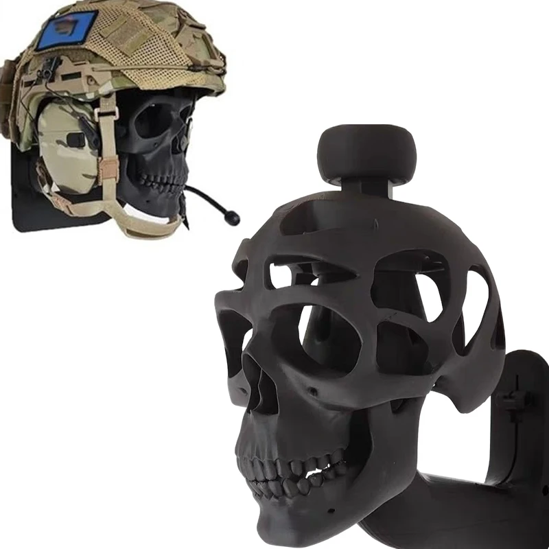 1Pcs New 3D Resin Skull Helmet Display Package Simple Portable Multifunctional Skull Wall Hanging