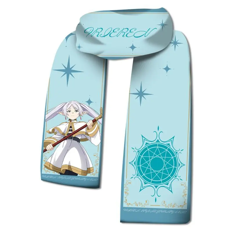 New Frieren: Beyond Journey's End أنيمي الكرتون نمط مطبوعة وشاح دافئ لطيف للفتيات الباردة واقية الرقبة دفئا هدية المهرجان #4