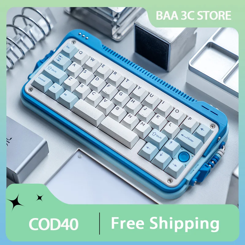 

Cod40 Mechanical Keyboard Kit 40% Layout 3 Mode Customized RGB Hot Swap Support QMK VIA 3D Print Multicolor Keyboard Accessorie