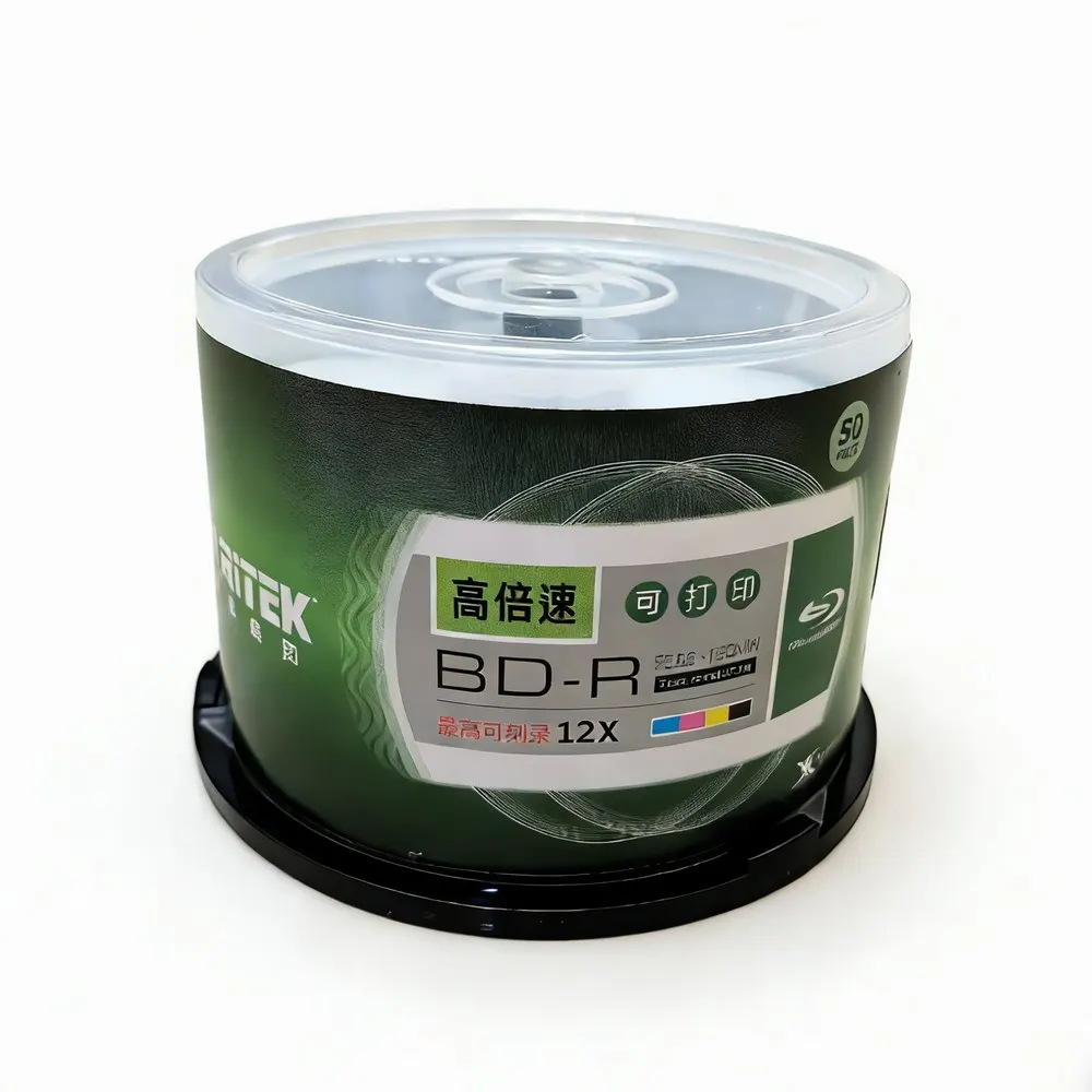 Bluray BD-R 25GB Blu-Ray Disc BDR 25GB 12X Speed 50Pcs/Barrel