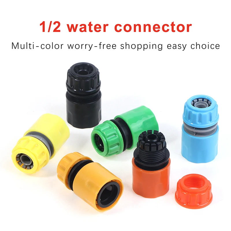 Quick Water Connector for Garden Irrigação, Fast Connecting Joint, Mangueira Tubing Repair, Acoplador Adapter, 4 Pontos