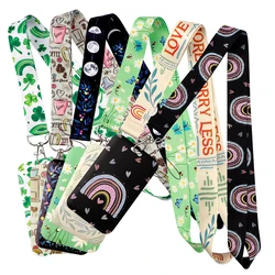 Cartoon Lanyards for Keys Quotation Neck Strap Moon ID Card Cell Phone Straps Badge Holder DIY Hang Rope Keychain Accessories
