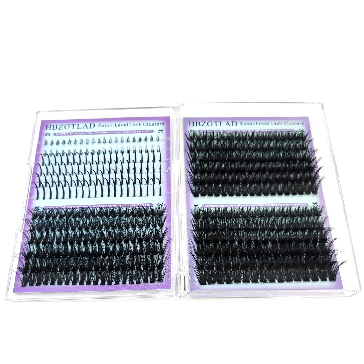 HBZGTLAD 60D-180D Volumen-Wimperncluster mit Spikes, Einzelwimpern-Cluster-Extensions, DIY Fairy/Manga-Stil – Detail 14