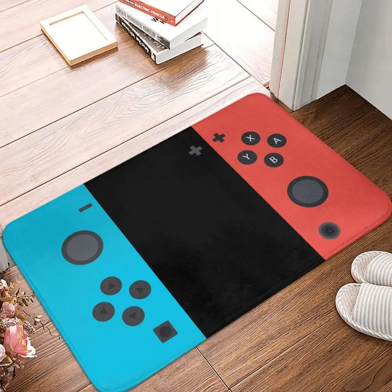 Retro Video Game Controller Front Door Mat Anti-Slip Indoor Quick Dry Gamer Gift Doormat Living Room Entrance Rug Carpet