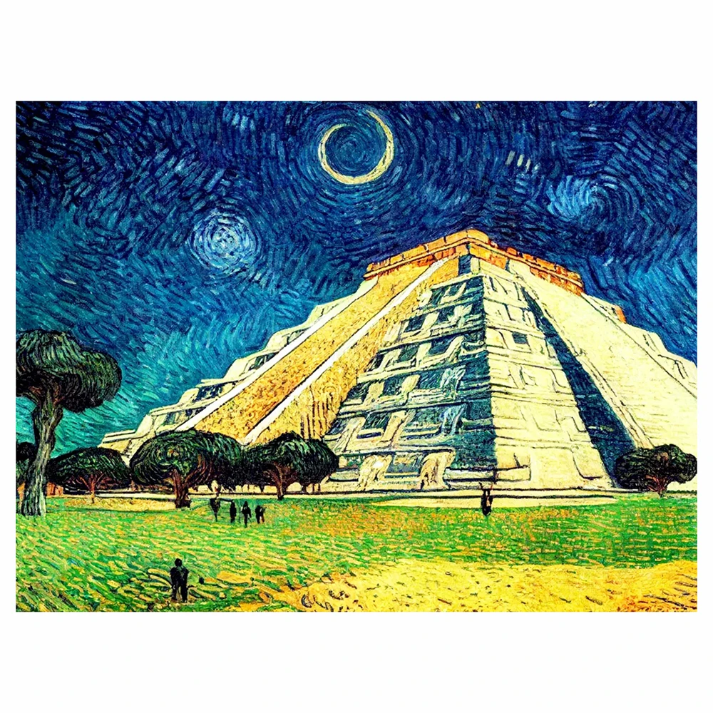 

Diamond Painting Van Gogh's Pyramid ScenerySquare/Round Rhinestone Hobby Crafts Mosaic Handmade Gifts Cross Stitch Home Decor